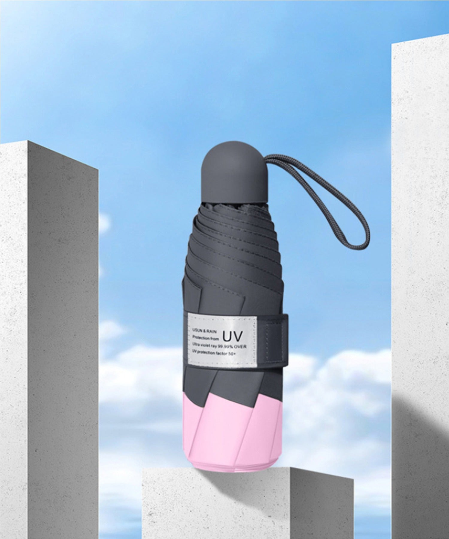 ユニセックス 軽量 超mini 18cm 折りたたみ傘