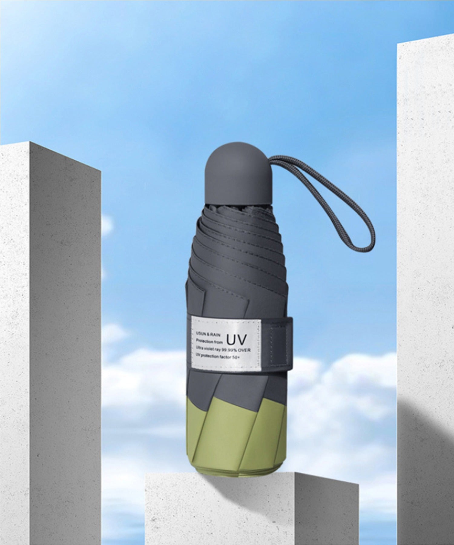 ユニセックス 軽量 超mini 18cm 折りたたみ傘